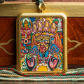 Hand-Painted Zachi Lhamo Ghau Locket Thangka - L-ZL-56
