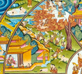 Hand drawn exquisite thangka 