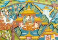 Hand drawn exquisite thangka 