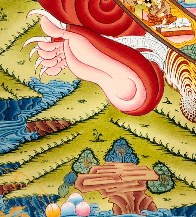 Hand drawn masterpiece of the Wheel of Life (Reincarnation) | Buddhist Dharma Thangka - T-B-HT-BB-WOL-0015