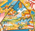 Hand drawn masterpiece of the Wheel of Life (Reincarnation) | Buddhist Dharma Thangka - T-B-HT-BB-WOL-0015