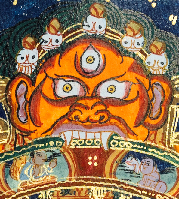 Hand-painted Buddhist Wheel of Life Thangka - T-B-HT-BB-WOL-0014