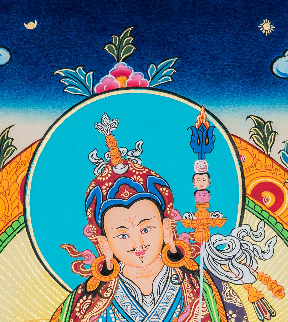 Hand-painted Guru Rinpoche Thangka Painting - T-B-HT-RB-GR-0038