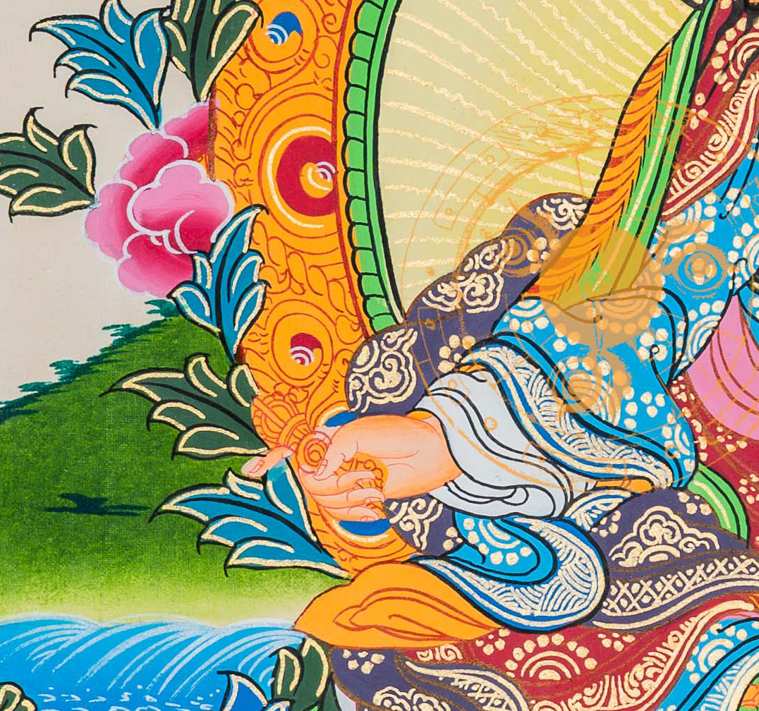 Hand-painted Guru Rinpoche Thangka Painting - T-B-HT-RB-GR-0038