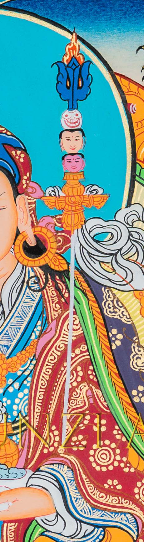 Hand-painted Guru Rinpoche Thangka Painting - T-B-HT-RB-GR-0038