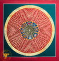 Hand-painted Mandala Thangka of Sacred Mantras - T-PS-SS-BB-M-0012