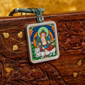 Hand-painted Samantabhadra Locket Thangka: The Embodiment of Universal Love - L-A-0027