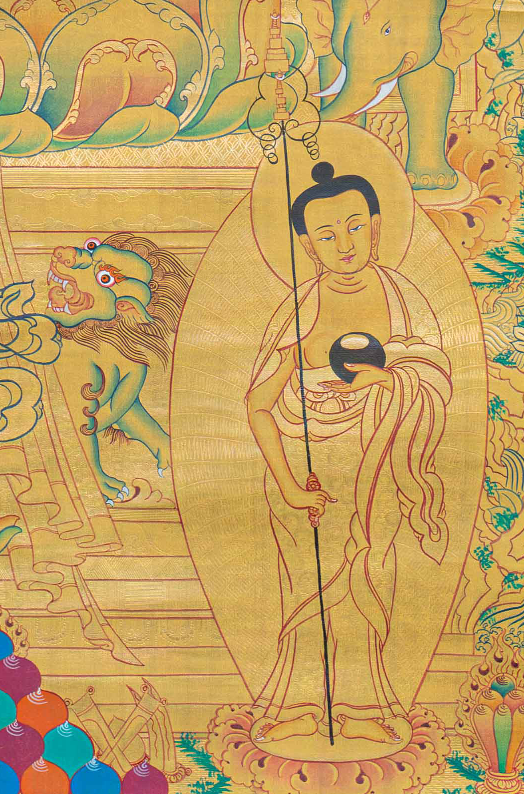 HandPainted Buddha Mara Thangka - T-S-BT-RB-AU-BM-0077