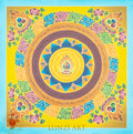 HandPainted Lotus Fire Mandala Thangka of the Three Jewels “Radiance of Enlightened Essence