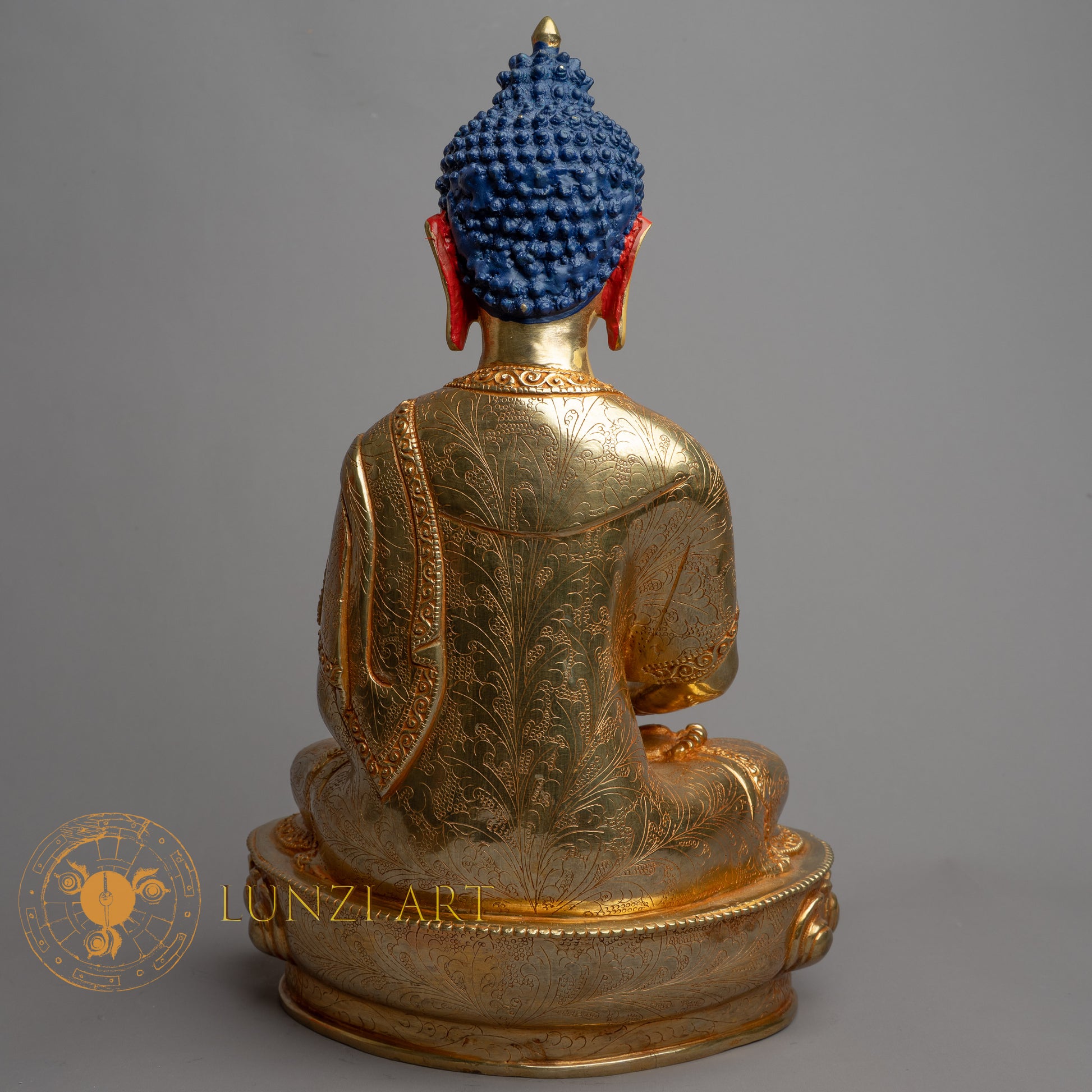 Handcrafted Amitabha Statue | Fully Gold-Plated Copper - S-B-HT-FG-C-AB-0153