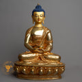 Handcrafted Amitabha Statue | Fully Gold-Plated Copper - S-B-HT-FG-C-AB-0153