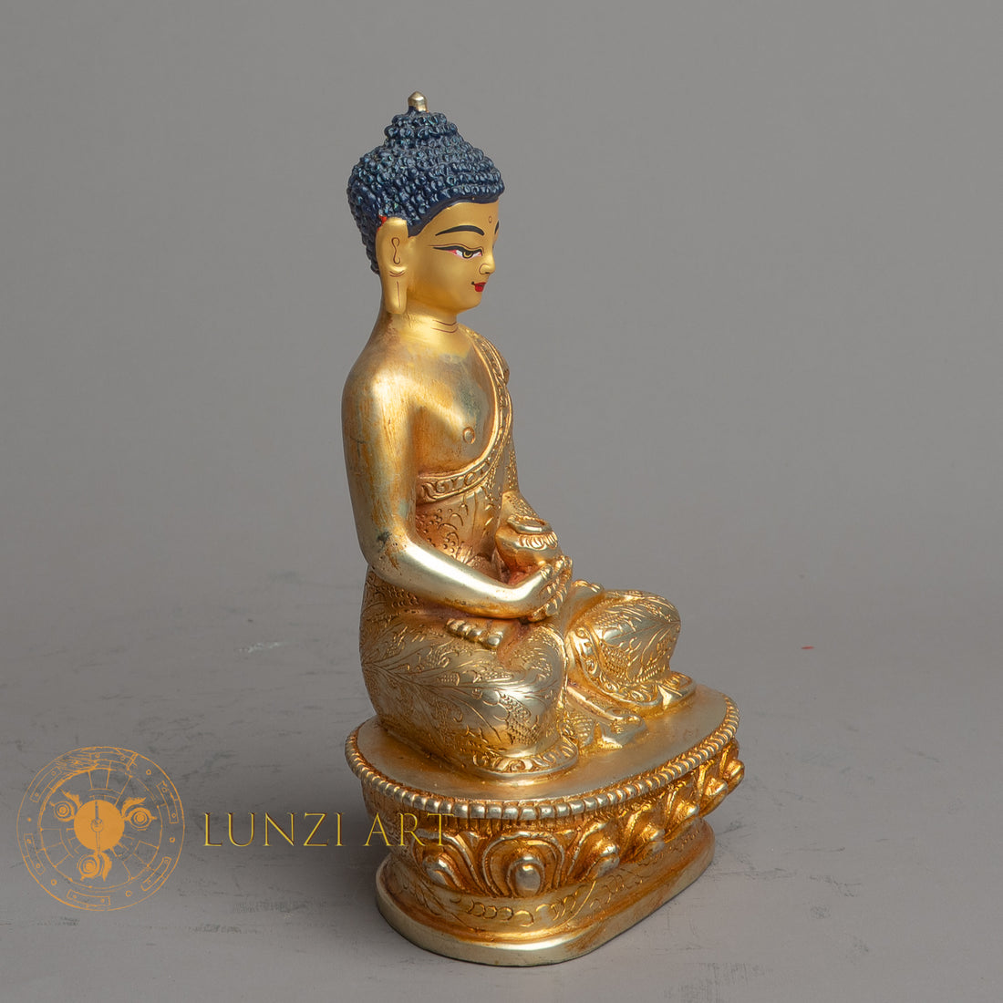 Handcrafted Amitabha buddha Statue | Fully Gold-Plated Copper - S-B-HT-FG-C-AB-00163