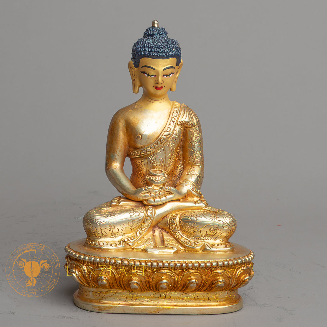 Handcrafted Amitabha buddha Statue | Fully Gold-Plated Copper - S-B-HT-FG-C-AB-00163