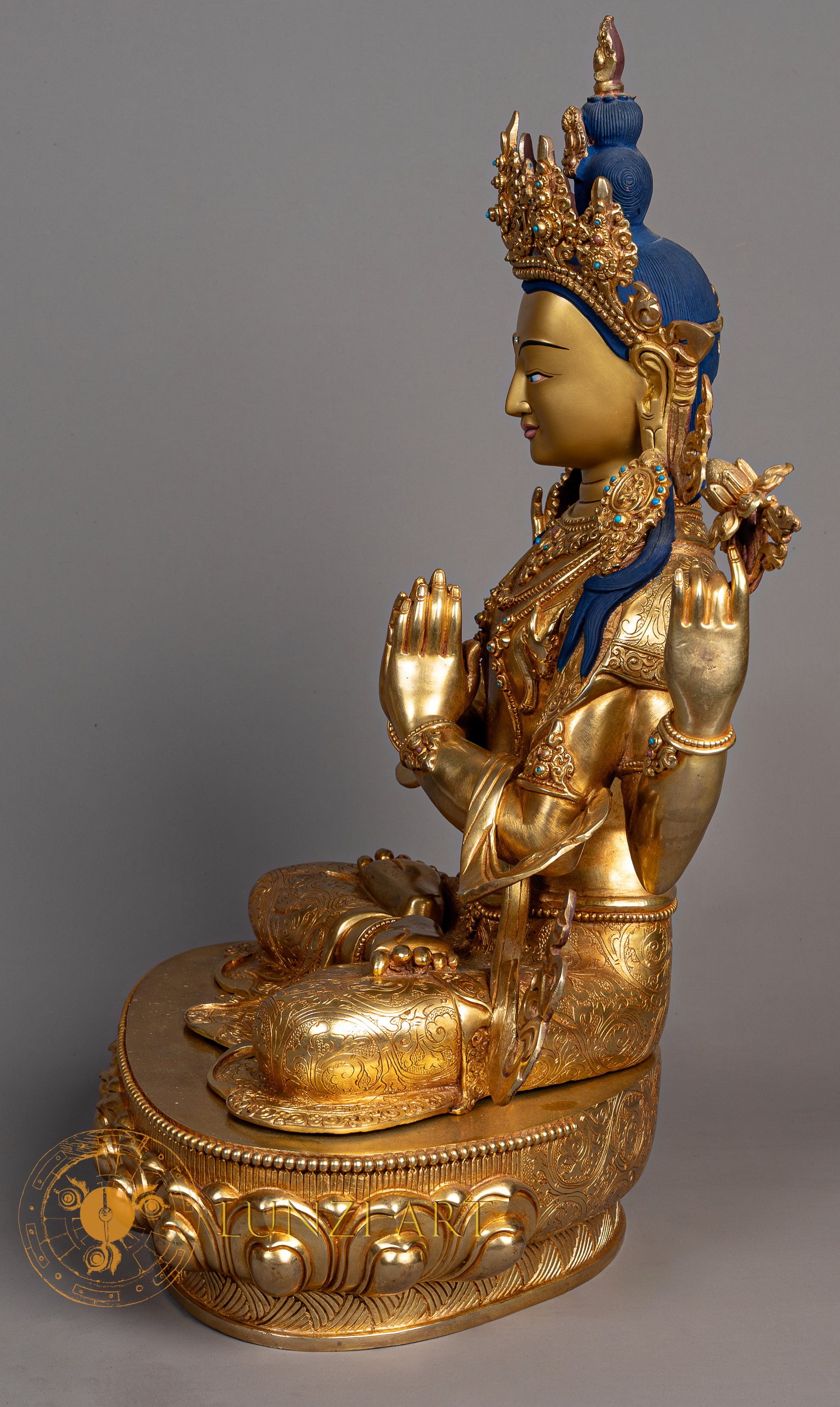 Handcrafted Chenrezig Statue | Embodying Compassion - S-P-SS-FG-CG-C-0133