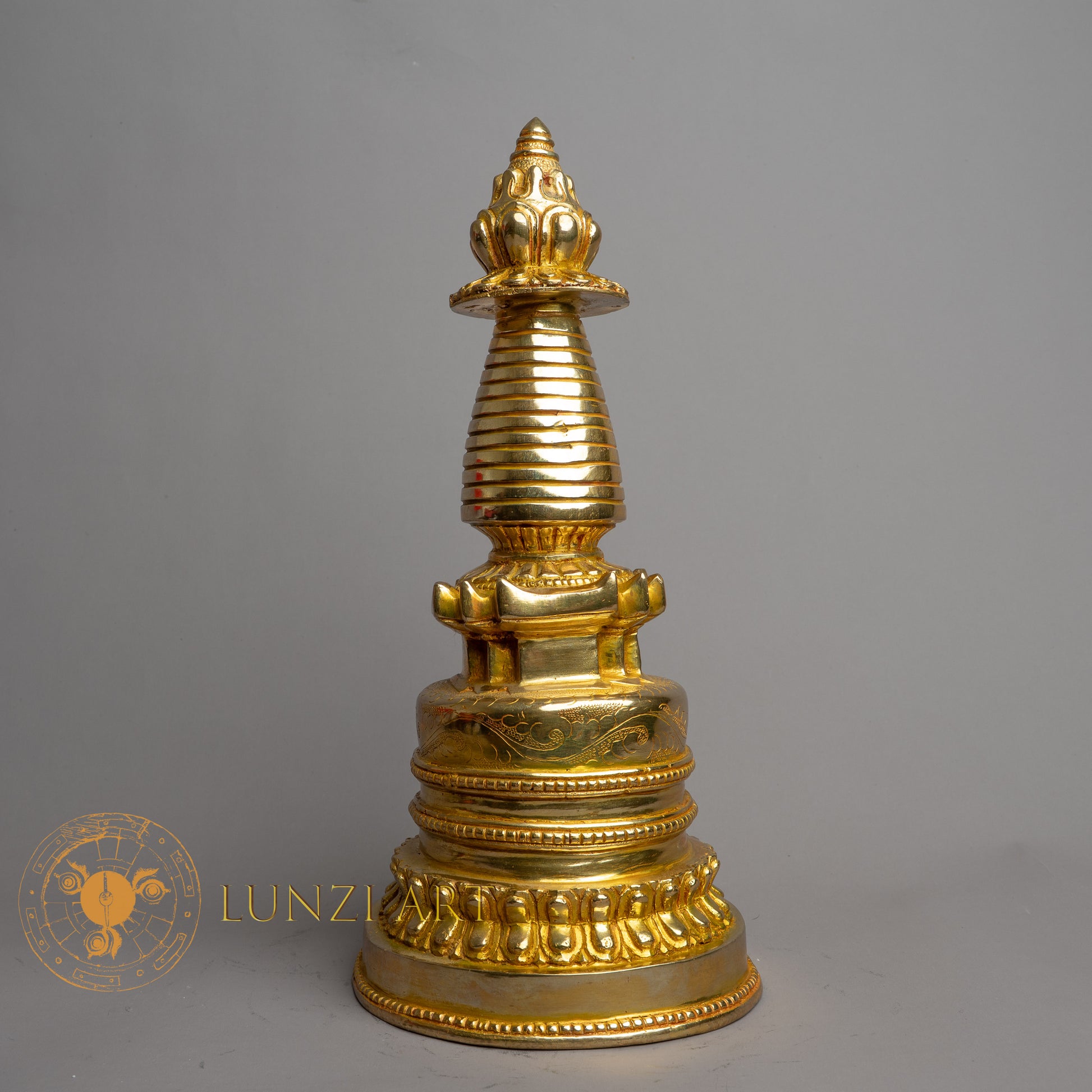 Handcrafted Kadampa Statue | Fully Gold-Plated Copper - S-B-HT-FG-C-K-00157