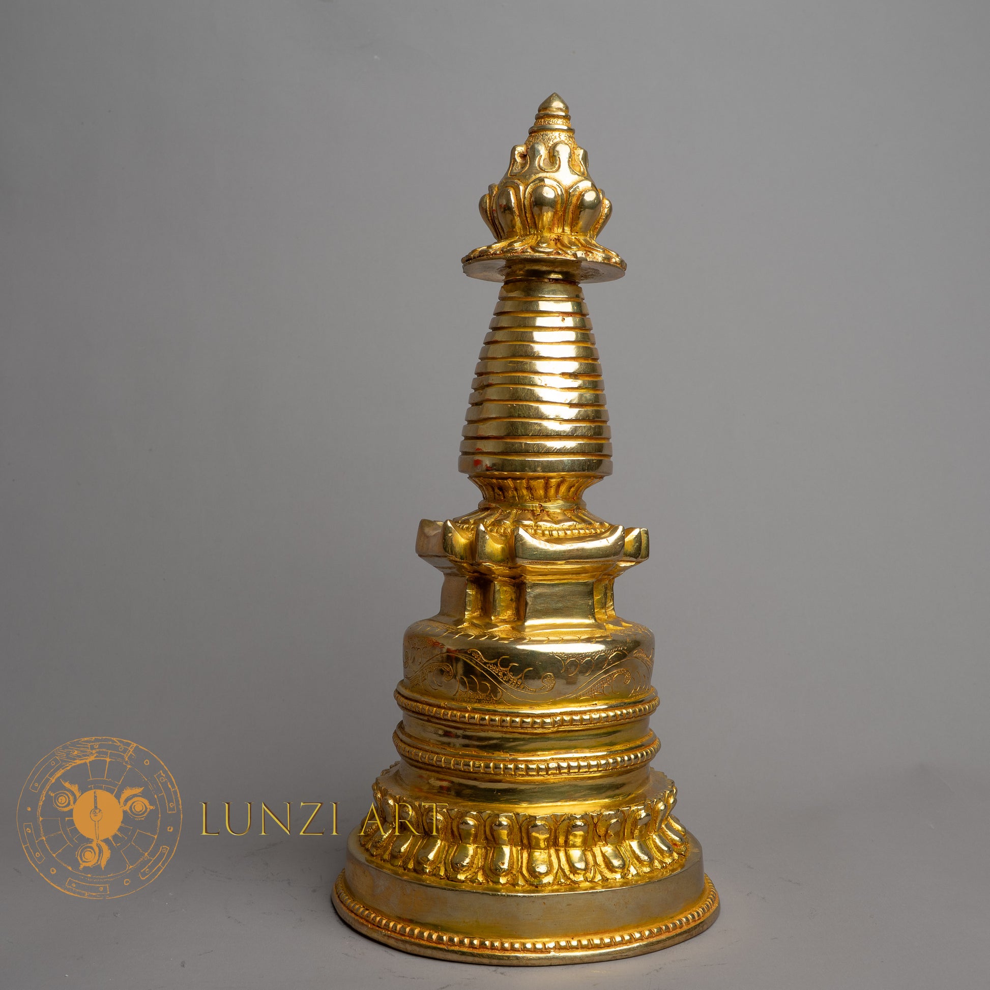Handcrafted Kadampa Statue | Fully Gold-Plated Copper - S-B-HT-FG-C-K-00157