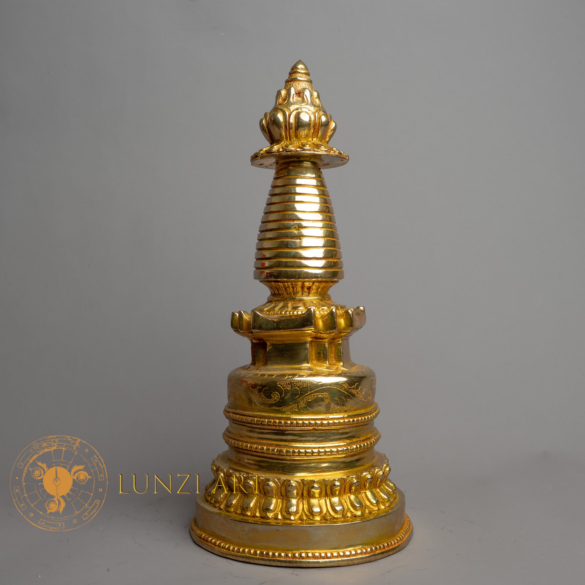 Handcrafted Kadampa Statue | Fully Gold-Plated Copper - S-B-HT-FG-C-K-00157