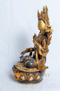 Handcrafted Manjushri | Copper with 24k Half Gold Plating - S-B-RM-HG-CG-M-0055