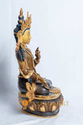 Handcrafted Manjushri | Copper with 24k Half Gold Plating - S-B-RM-HG-CG-M-0055