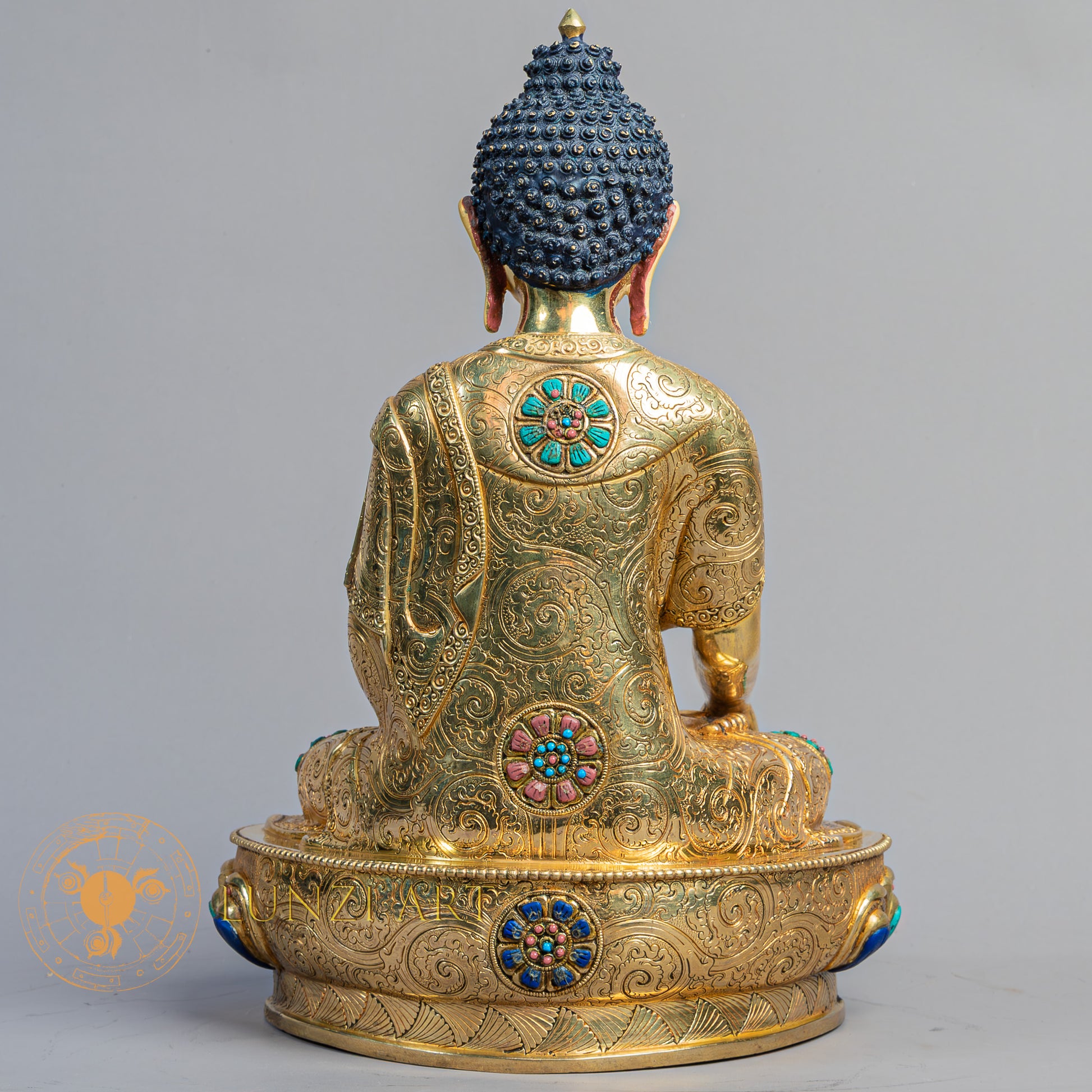 Handcrafted Shakyamuni Buddha Statue | Fully Gold-Plated Copper - S-B-BA-FG-C-SB-00167