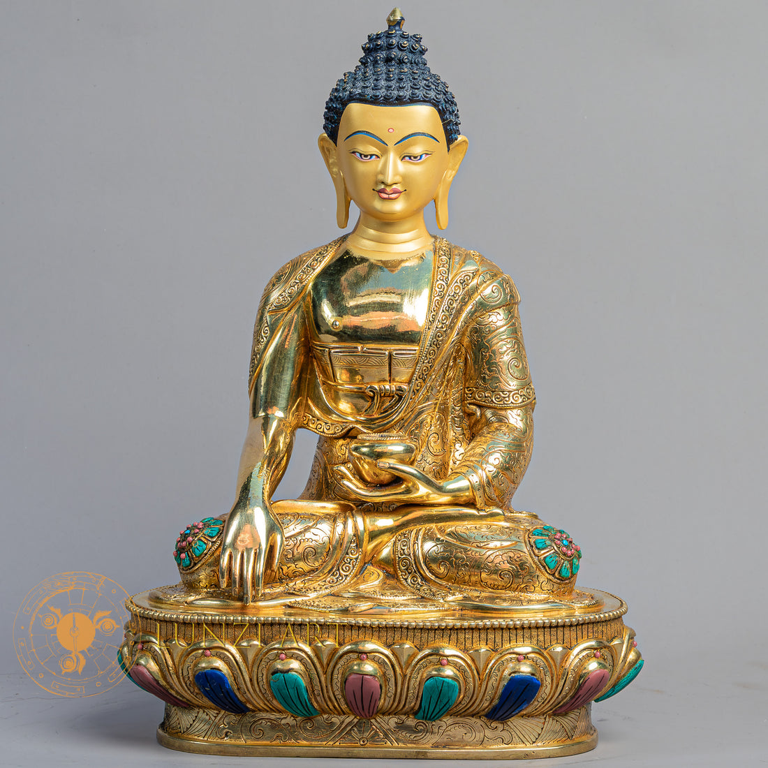 Handcrafted Shakyamuni Buddha Statue | Fully Gold-Plated Copper - S-B-BA-FG-C-SB-00167