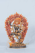 Handcrafted Simhamukha Statue | Half Gold Plated - S-B-RM-HG-CG-SM-0065