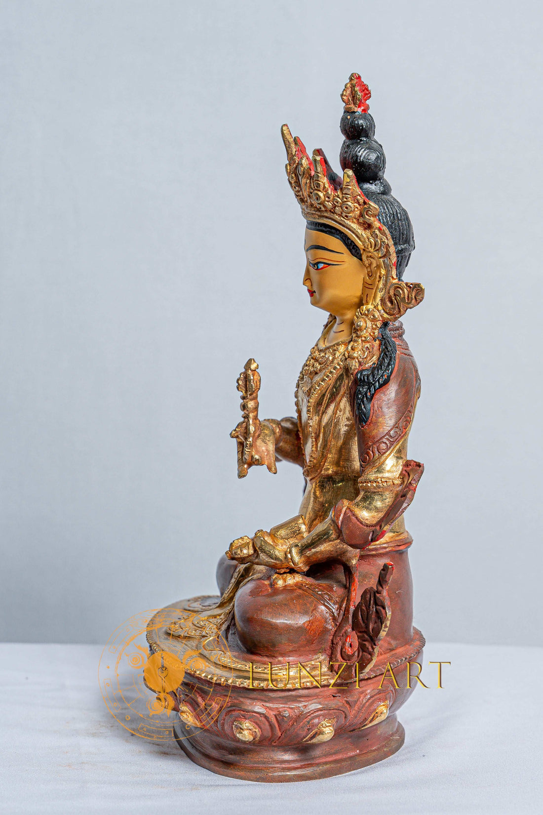 Handcrafted Vajrasattva Statue | Premium Antique Copper - S-B-AS-C-VS-0016