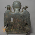 Handcrafted Wooden Garuda Statue – Antique Style Himalayan Guardian Carving - w-s-sh-gs-0014