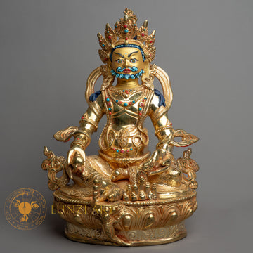 Handcrafted Zambala (Jambhala) Statue | Fully Gold-Plated Copper - S-B-HT-FG-C-Z-0147