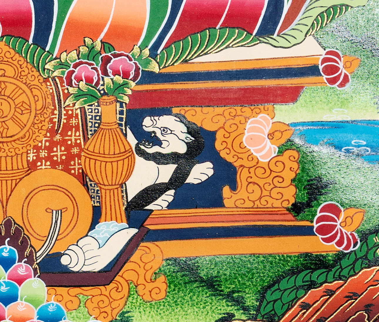 Handmade Akshobhya Buddha Thangka: The Unshakable One - T-PS-SS-RB-BBM-0008