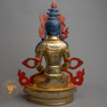 Handmade Amitayus Statue | Fully Gold-Plated Copper - S-B-HT-FG-C-A-0154
