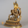 Handmade Chenrezig Statue | Half Gold-Plated Copper - S-B-RM-HG-C-C-00185