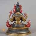 Handmade Chenrezig Statue | Half Gold-Plated Copper - S-B-RM-HG-C-C-00185