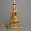 Handmade Chorten Statue | Fully Gold-Plated Copper - S-B-HT-FG-C-CT-00158