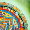 Handmade Eternal Universe Balance Kalachakra Mandala - T-B-HT-GB-AU-HT-0008