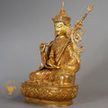 Handmade Guru Rinpoche Statue  | Copper Full-Gold Plated - S-B-RM-FG-C-GR-00177