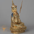 Handmade Guru Rinpoche Statue | Full Gold-Plated Copper - S-P-BA-FG-CG-GR-00207