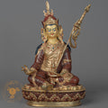 Handmade Guru Rinpoche Statue | Half Gold-Plated Copper - S-P-BA-HG-CG-GR-00214