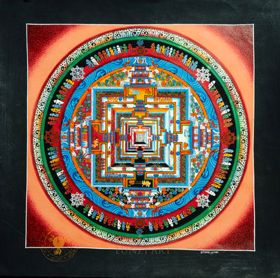 Handmade Kalachakra Mandala Tangka - Thangka