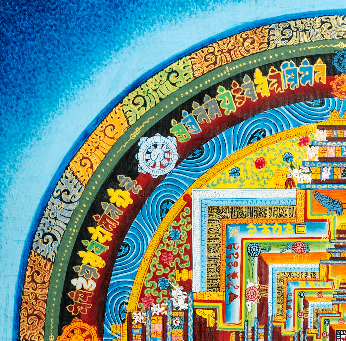 Handmade Kalachakra Mandala Thangka - T-B-HT-BB-KM-0010