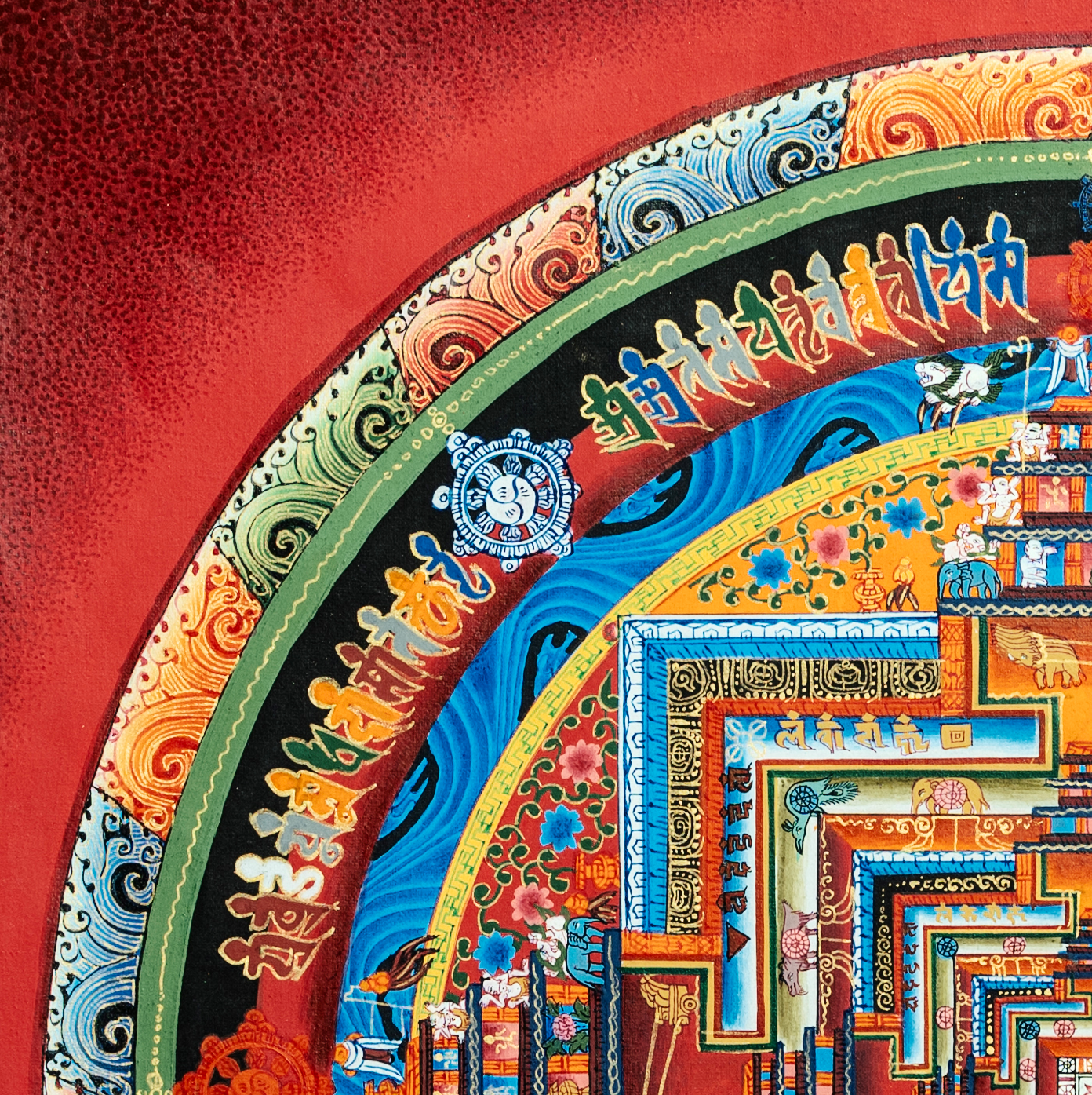 Handmade Kalachakra Mandala of Infinite Celestial Harmony - T-B-HT-RB-AU-KM-0011