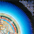 Handmade Lotus Kalachakra Mandala Thangka - T-PS-SS-BB-LKM-0018