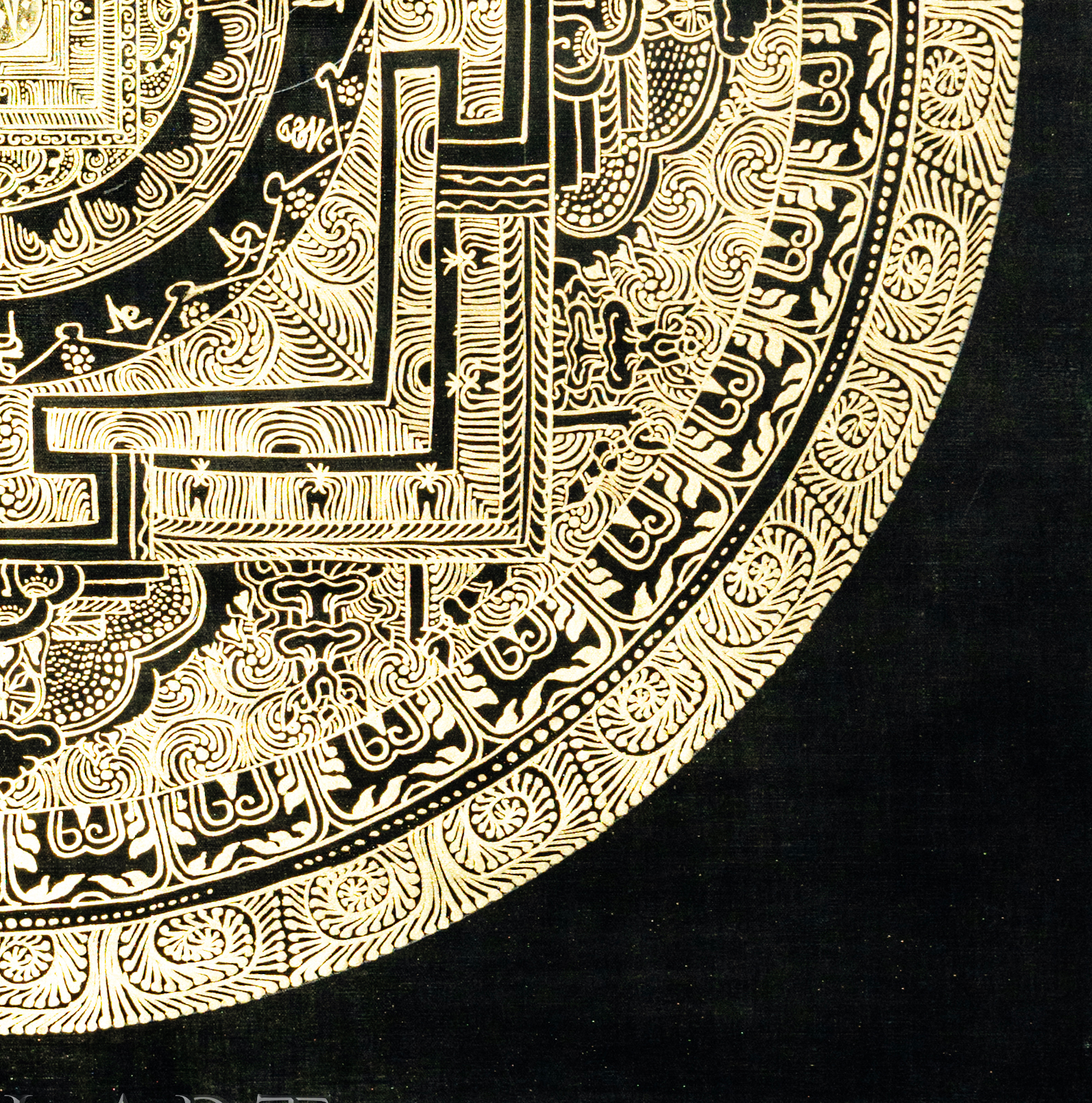 Handmade Mandala Thangka of Cosmic Enlightenment - T-PS-SS-BB-M-0011