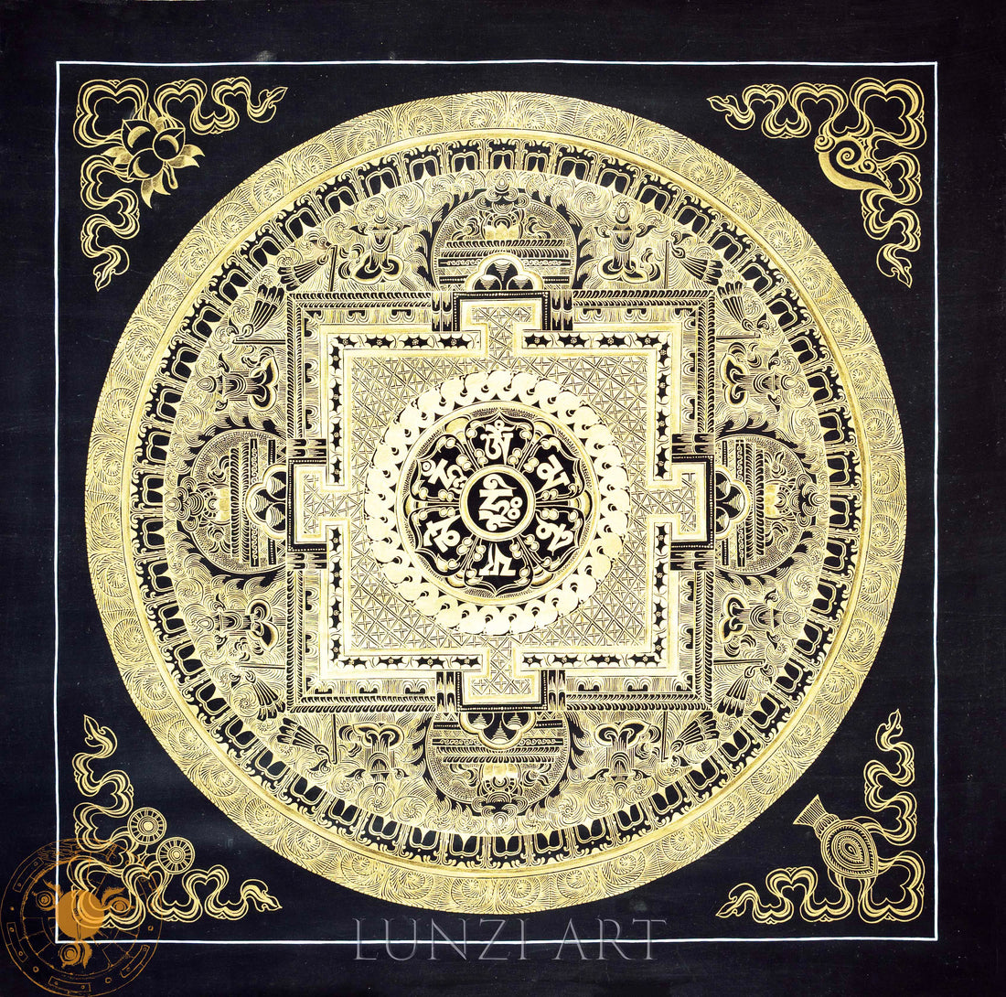 Handmade Mandala Thangka of Cosmic Enlightenment - T-PS-SS-BB-M-0048