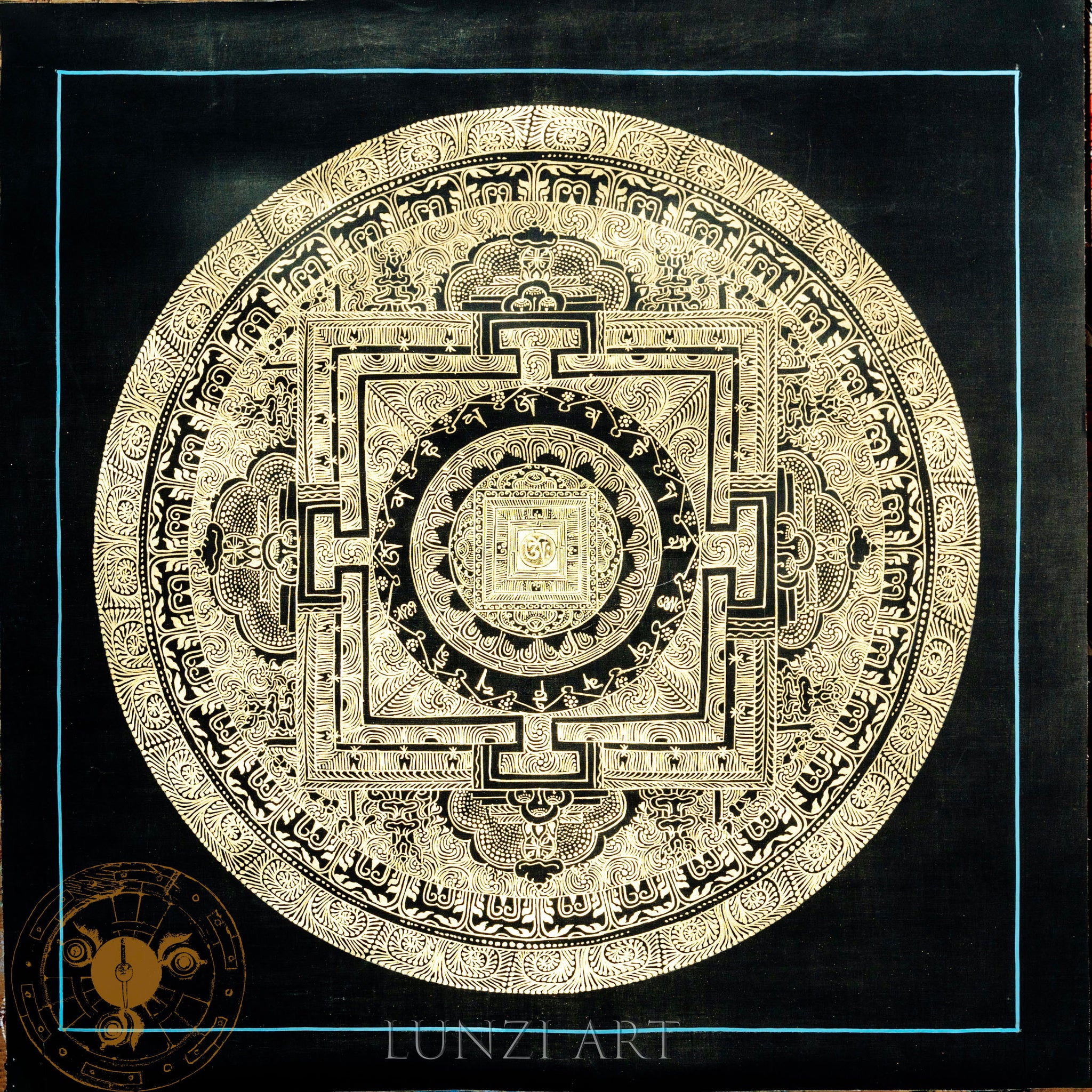 Handmade Mandala Thangka of Cosmic Enlightenment - Thangka