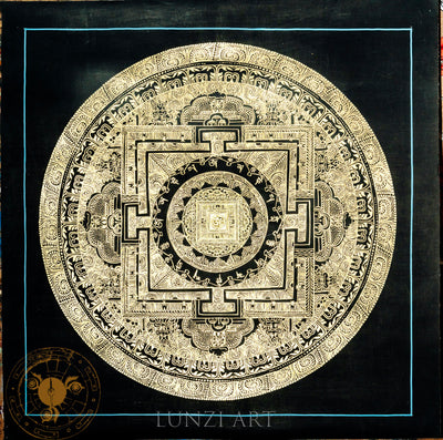 Handmade Mandala Thangka of Cosmic Enlightenment - Thangka