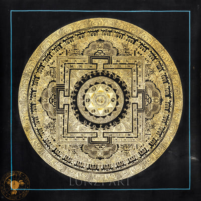 Handmade Mandala Thangka of Eternal Harmony - T-PS-SS-BB-M-0010