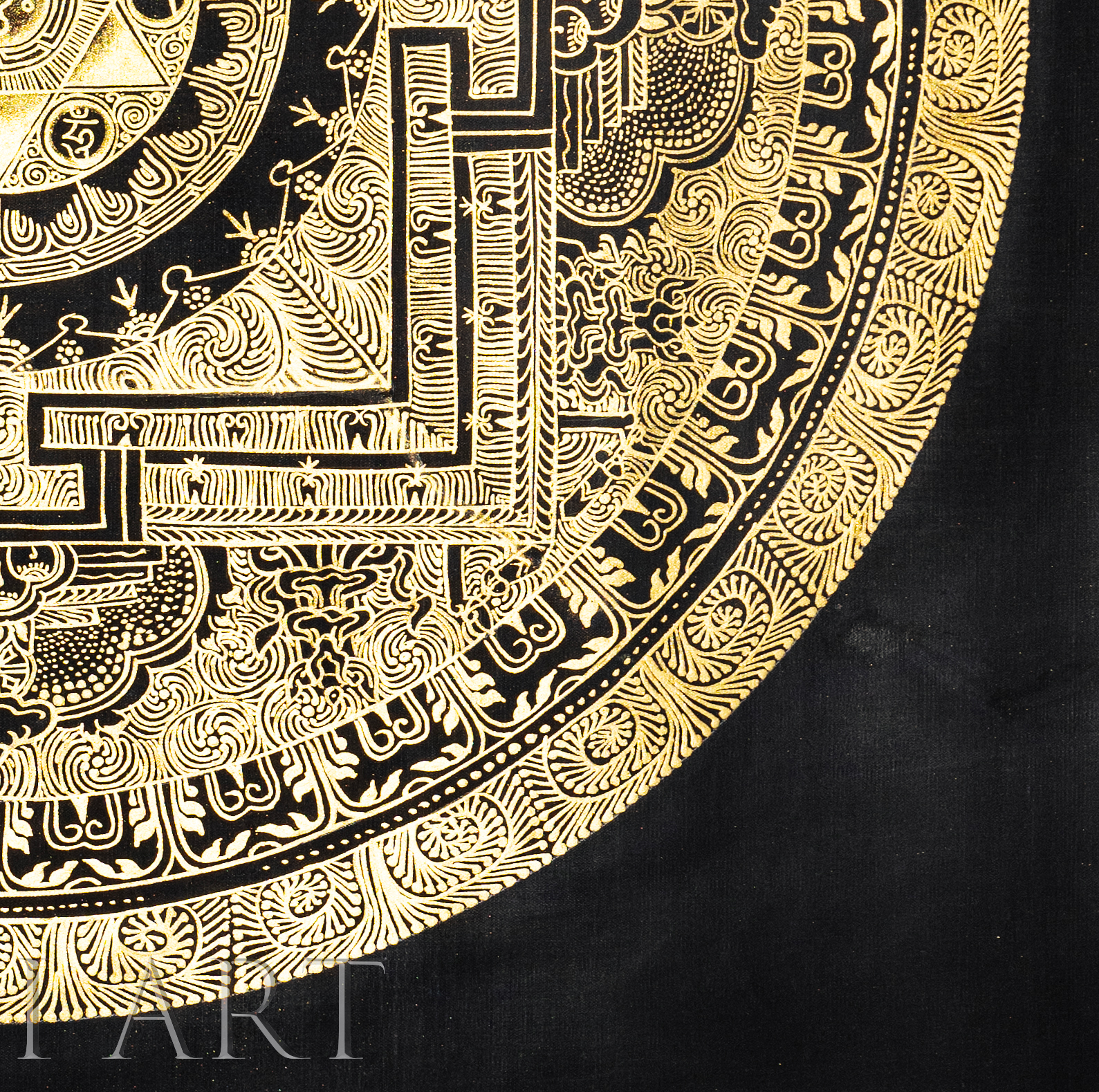 Handmade Mandala Thangka of Eternal Harmony - T-PS-SS-BB-M-0010