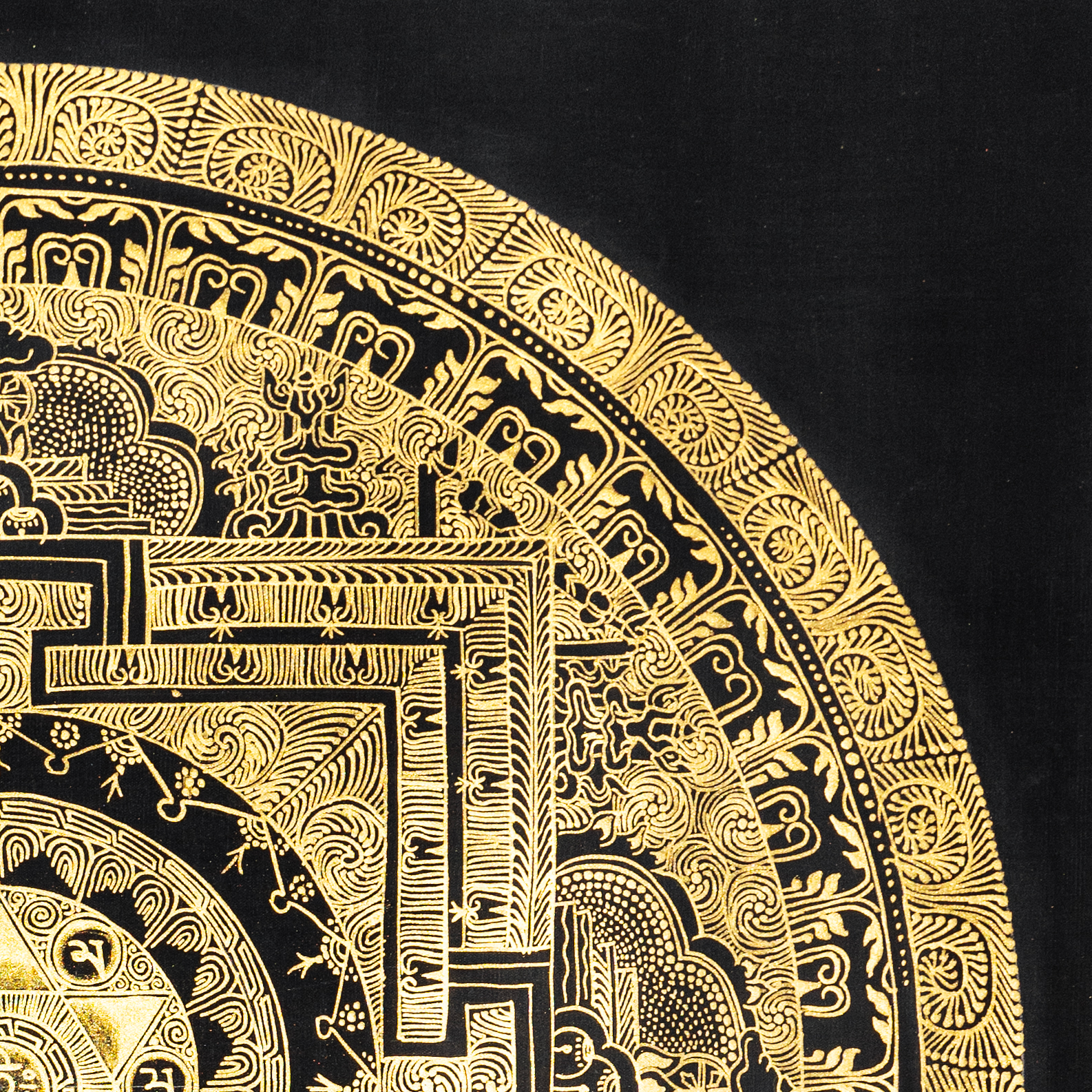 Handmade Mandala Thangka of Eternal Harmony - T-PS-SS-BB-M-0010