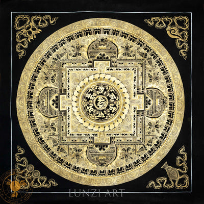 Handmade Mandala Thangka of Eternal Harmony - Thangka